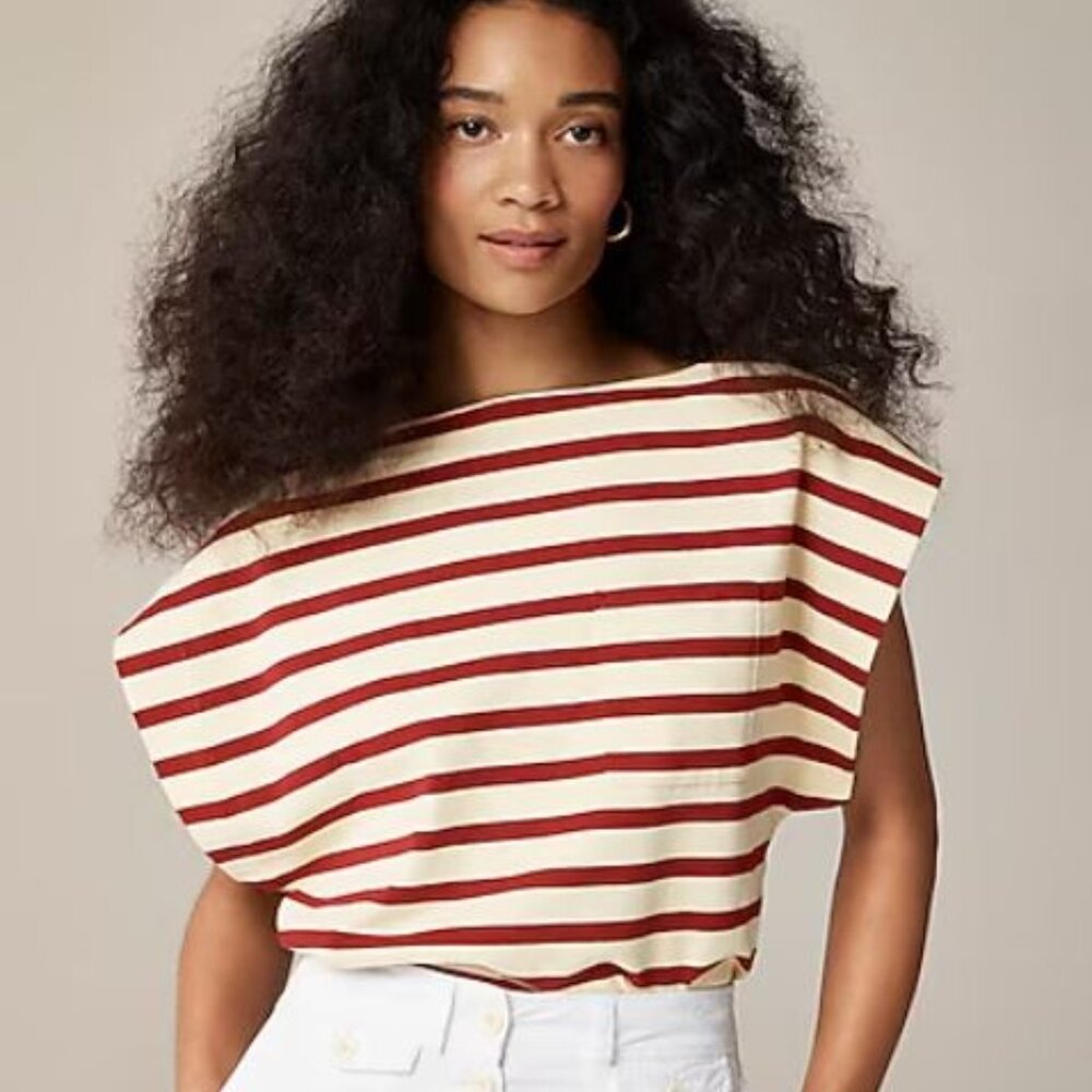 J. Crew - Boatneck muscle T-shirt in stripe mariner cotton